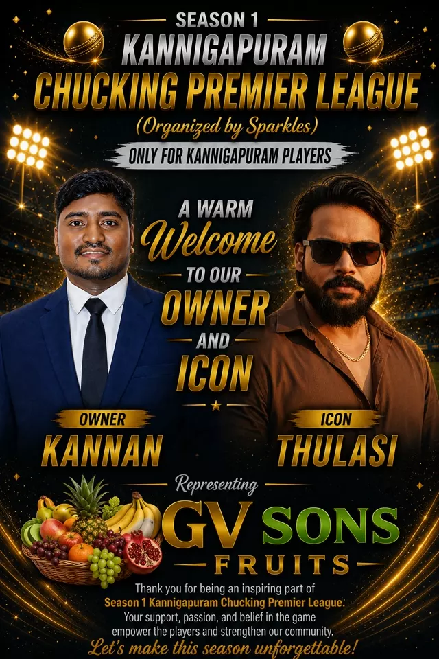 Owner Kannan and Icon Thulasi — GV Sons Fruits
